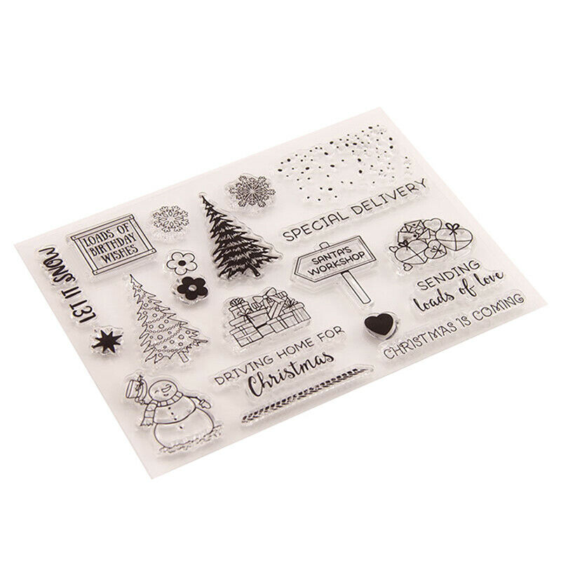 Christmas tree Santa Claus gift Silicone Stamp Scrapbooking Photo Album D.l8