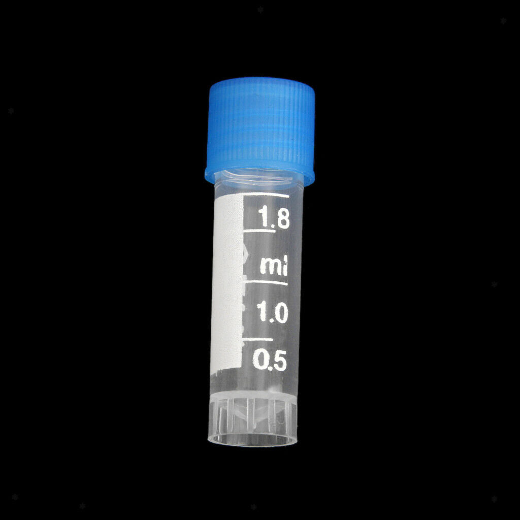 10Pcs/set 1.8ml Lab Plastic Frozen Test Tubes Vial Seal   Container for Lab