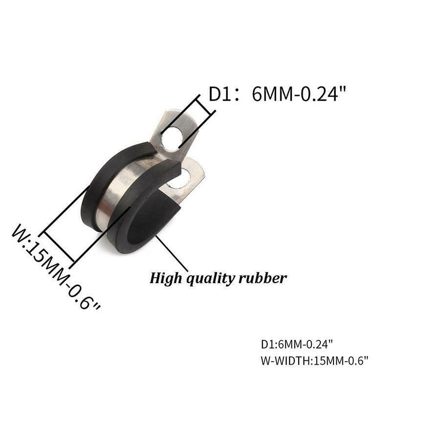 40Pcs Cable Clamps Stainless Steel Cushion Insulated Clamp 1inch Universal