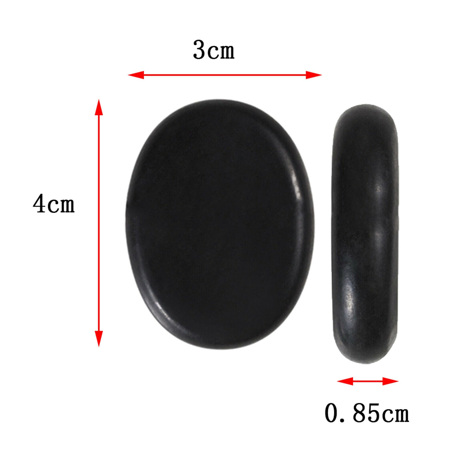 6 Pcs Hot Massage Stone Set Natural Basalt Warmer Rock Kit Salon Home Spa  - 4 x