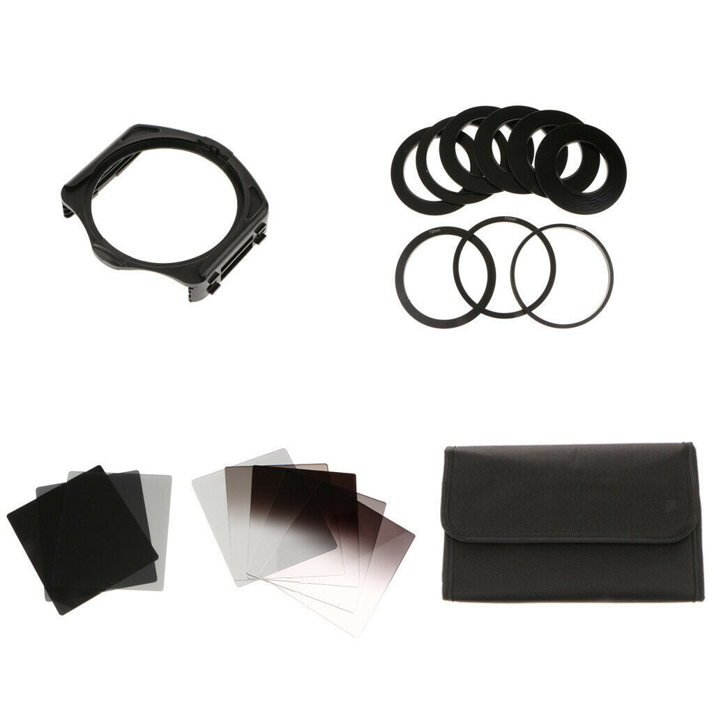 Complete ND 2 4 8 16 filter kit for Cokin P + holder + 9 x adapters 52mm