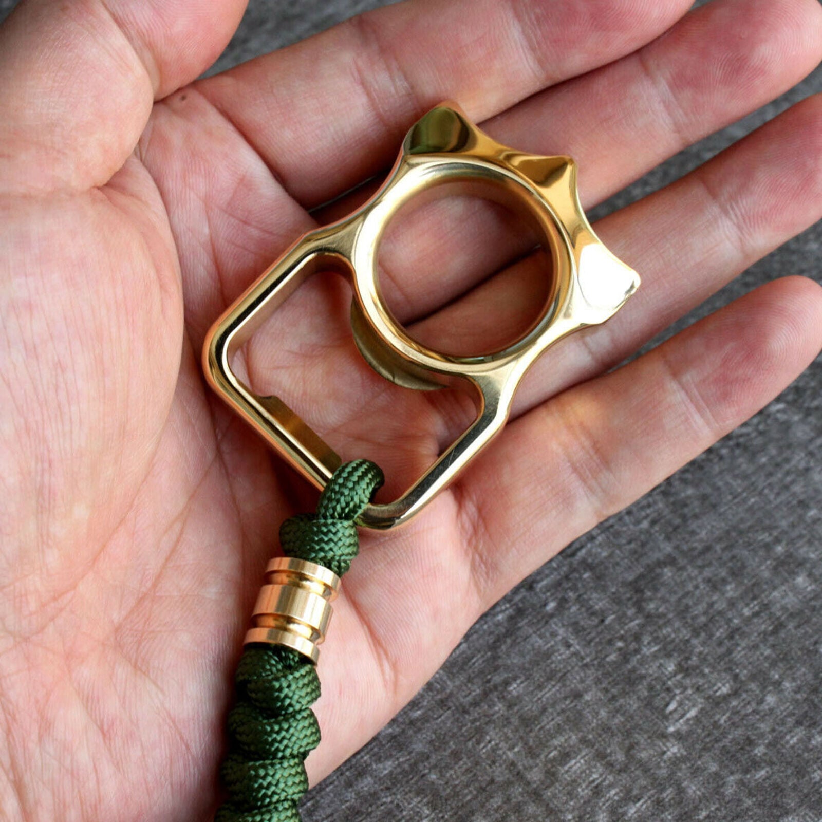 Solid Brass EDC Finger Pendant Bead Bottle Opener
