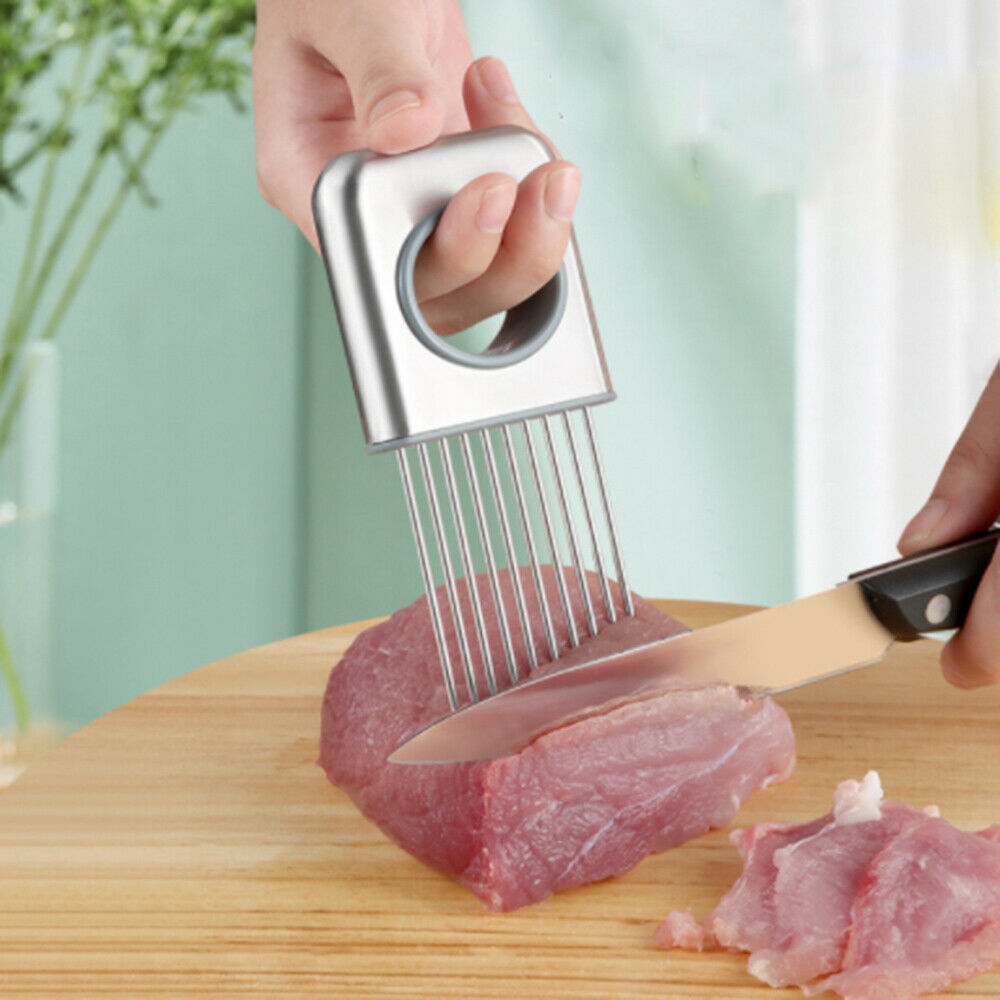 Stainless Steel Onion Needle Onion Fork Vegetables Fruit Slicer Cutting Tools