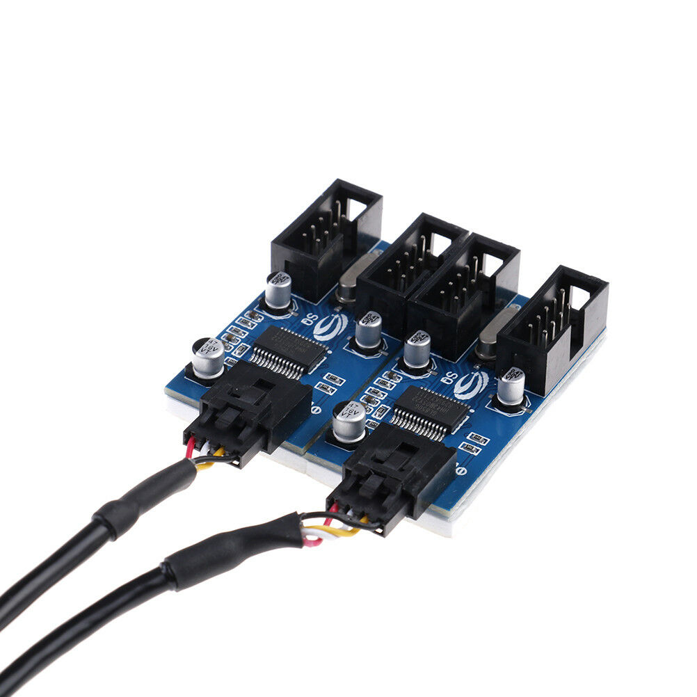 1Pc 9pin USB header male 1 to 4 female extension splitter cable 9p multip C i XC