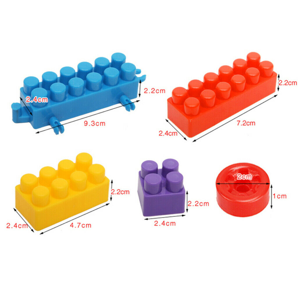 180 Pieces   Blocks, Colorful Plastic Puzzle Construction Playset,