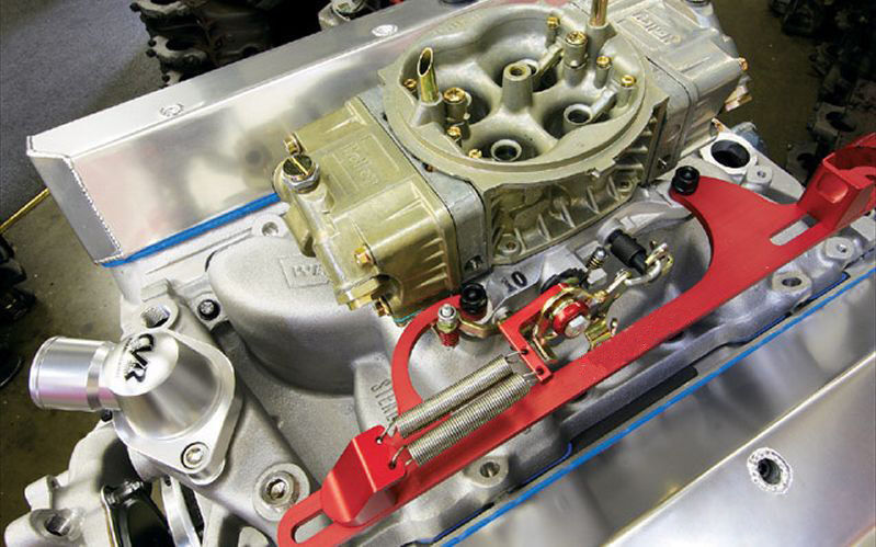 4150 4160 Series Red Billet Aluminum Throttle Cable Carb Bracket Carburetor 350