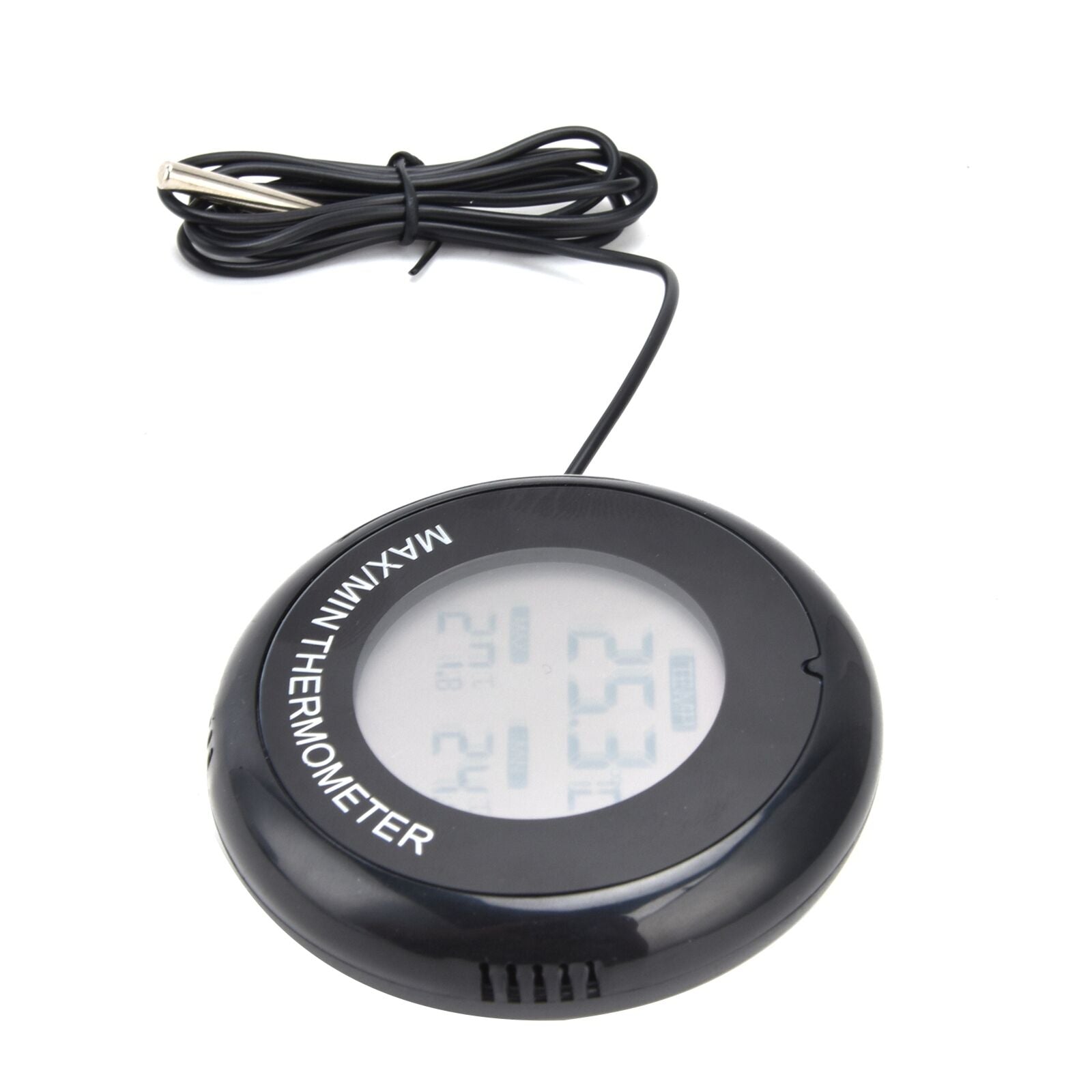 Digital LCD Round Thermometer Magnetic Suction Cup Temperature Meter For Reptile