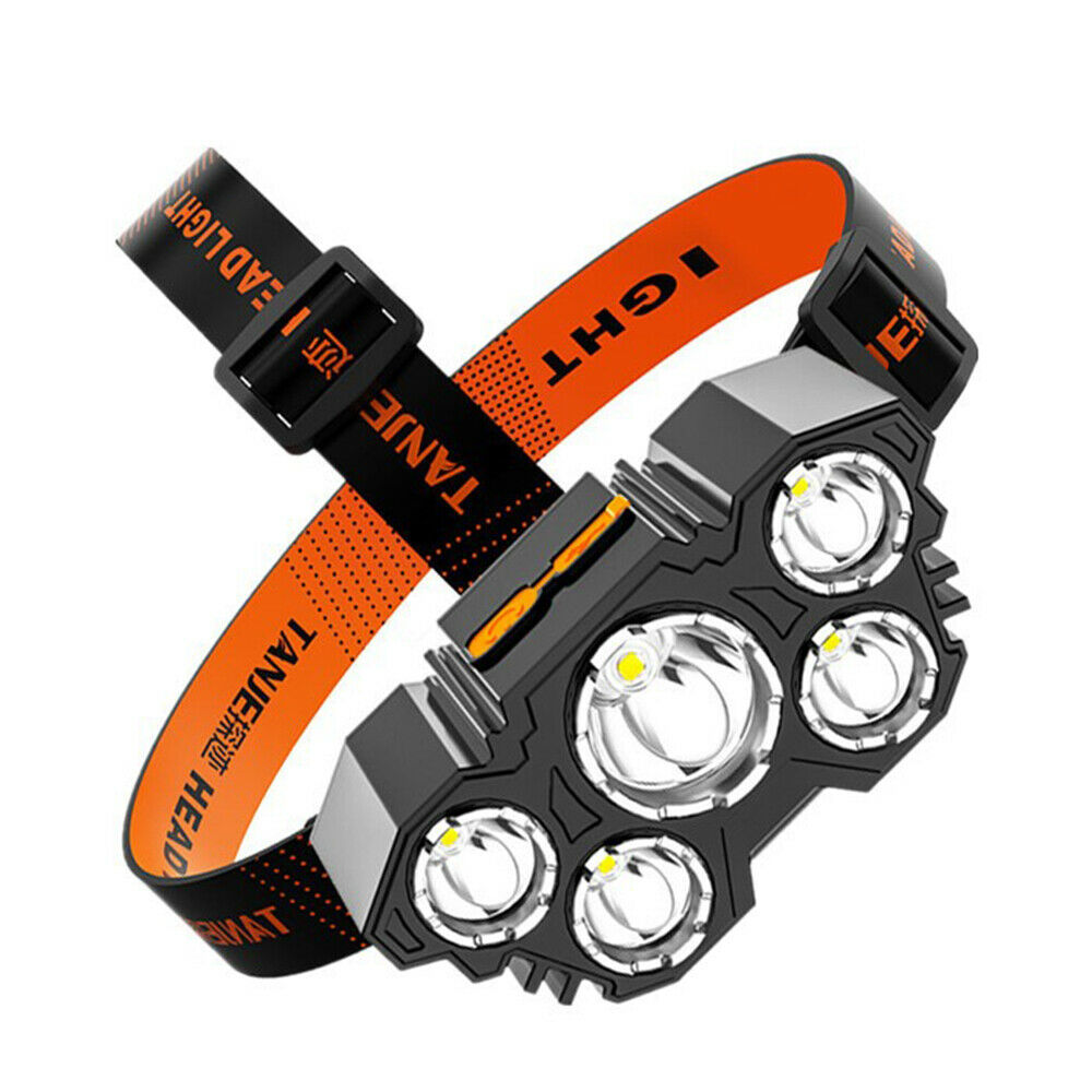 LED Head Torch Waterproof Headlight Headlamp Camping Lamp USB Rechargeable
