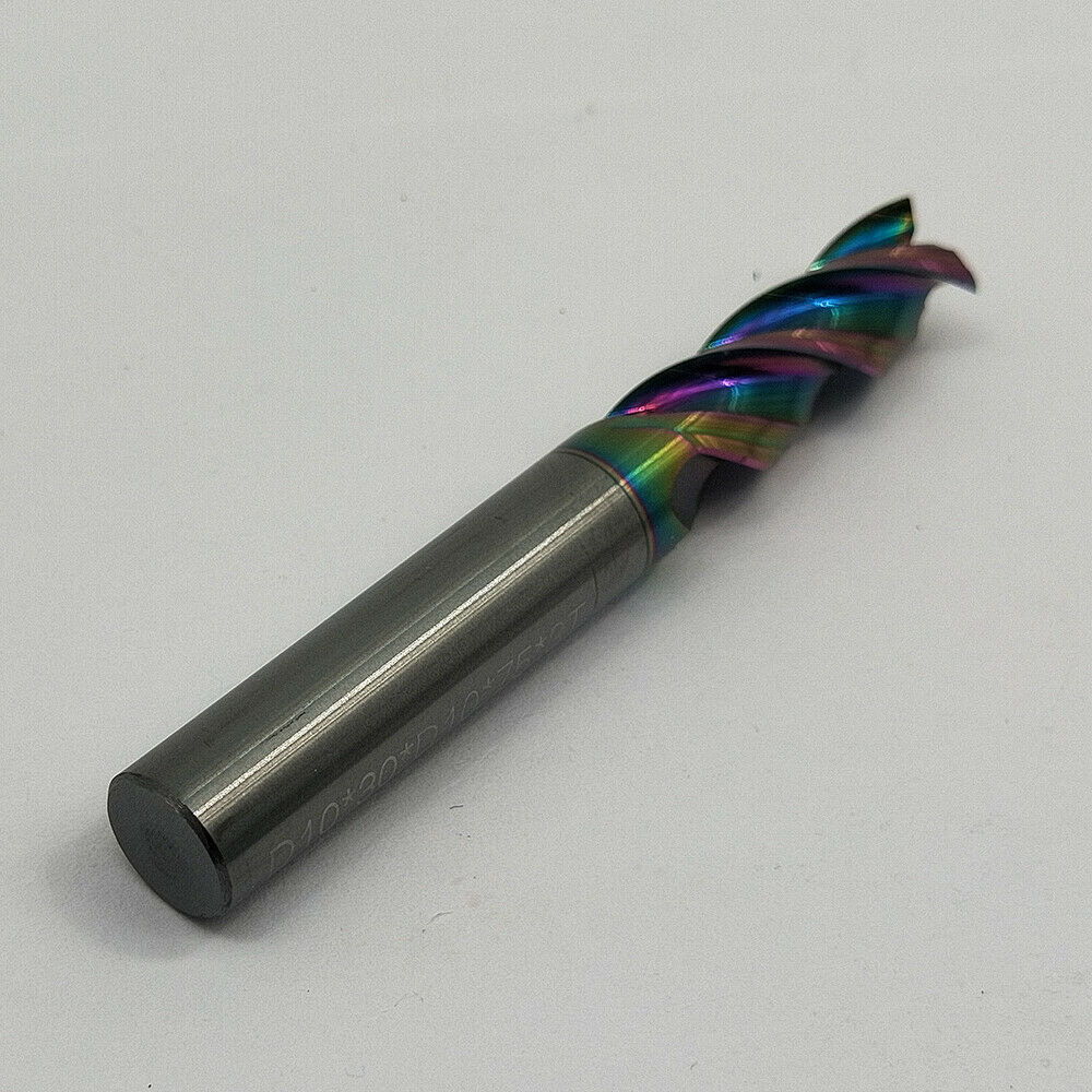 HRC55° φ10×75×3F 10mm Tungsten Carbide End Mill 3-Flute  For aluminum D10*75-3F