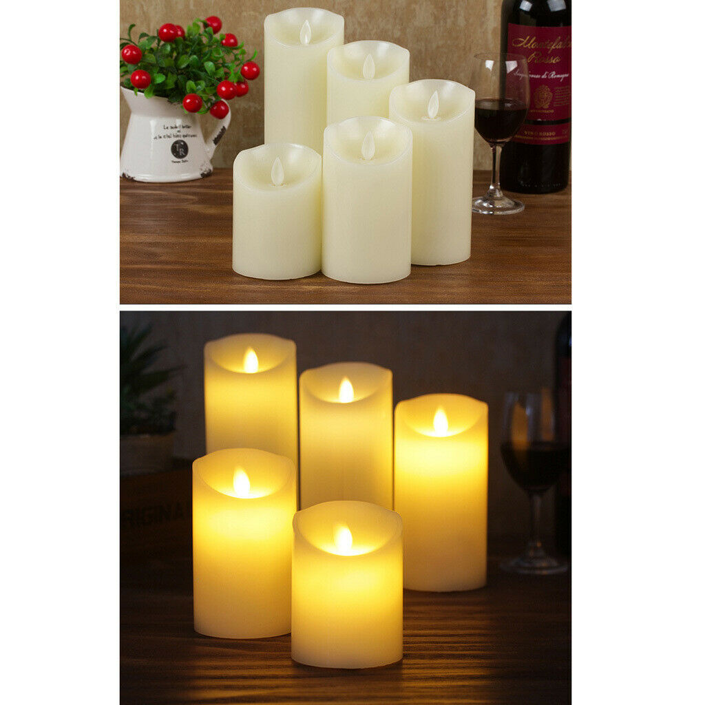 Electronic LED Flameless Swing Flickering Simulation Candle Light 7.5x15cm