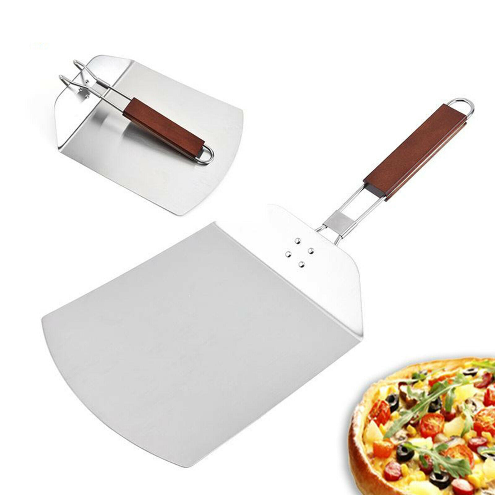 1pc Shovel Pizza Peel Bread Spatula Baking Tray Pizza Paddle Stainless Steel