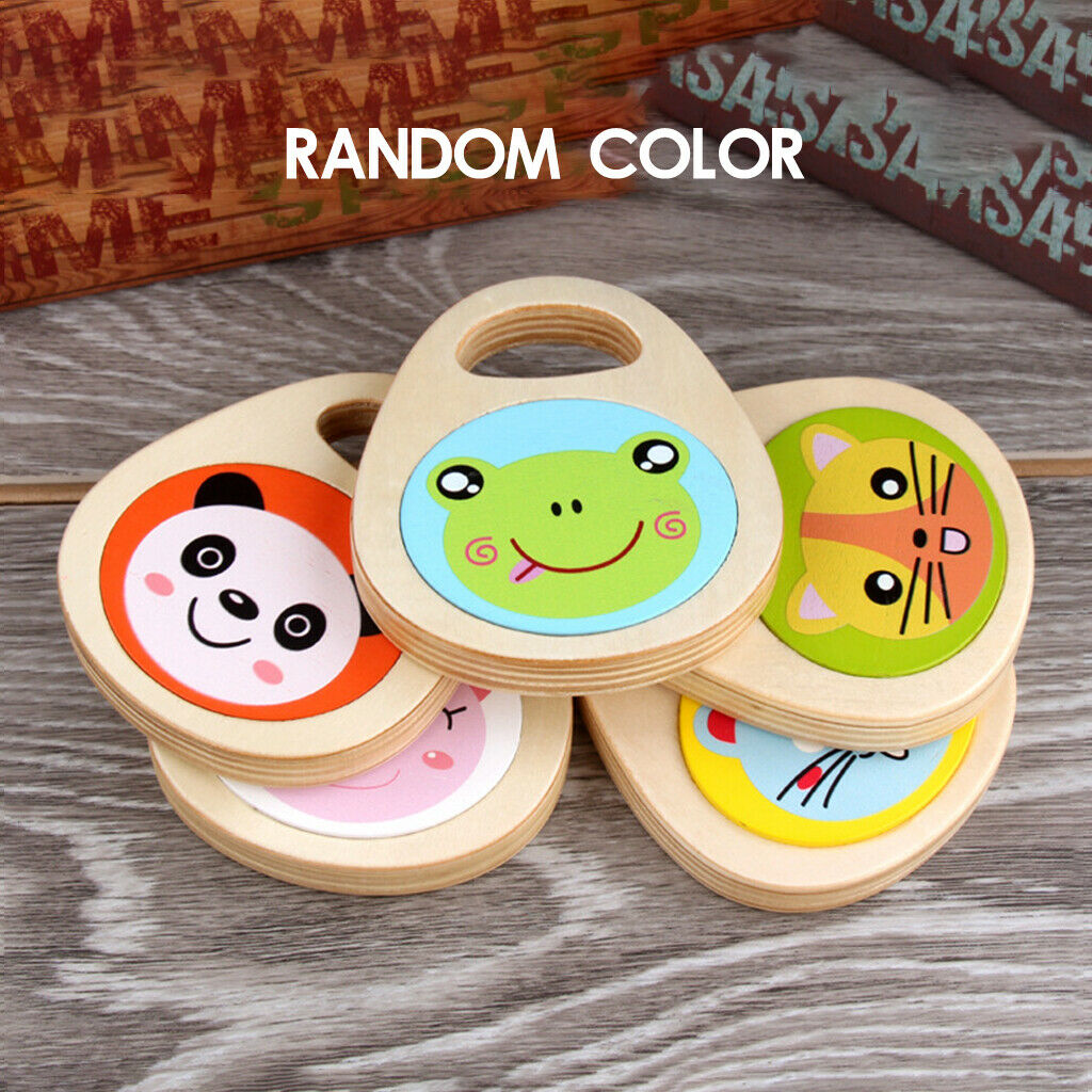 Toddler Wood Castanets Puzzle Music Instruments Toys for Baby Boy Girl