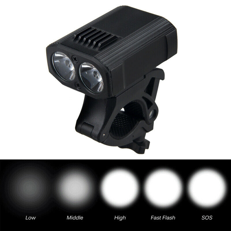2x Rechargeable 15000LM T6 LED Bicycle Lamp Front Headlight MTB Bike Lights