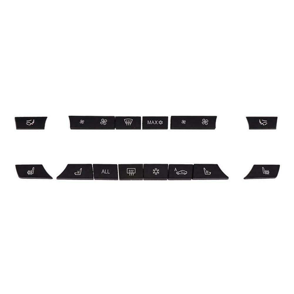 14pcs Button Key Caps Repair Kit A/C Heater Switch for BMW 5/6/7 Series