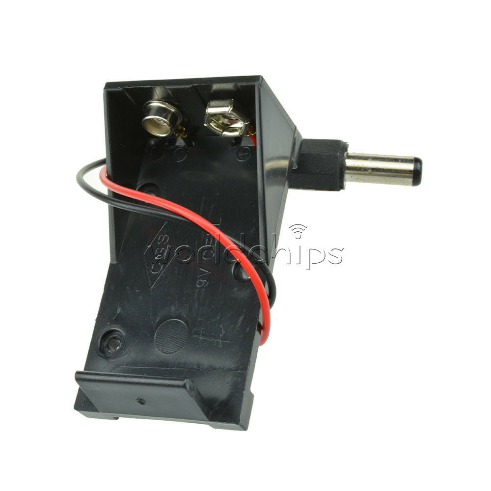 2PCS 9V Battery Holder Box Case Wire with Plug 5.5*2.1mm for Arduino UNO R3