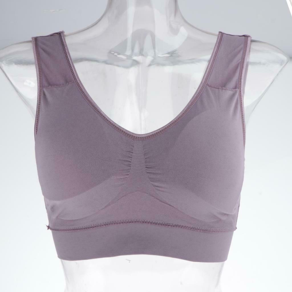 Womens 3-Pack Seamless Wireless Sports Bra with Removable Pads