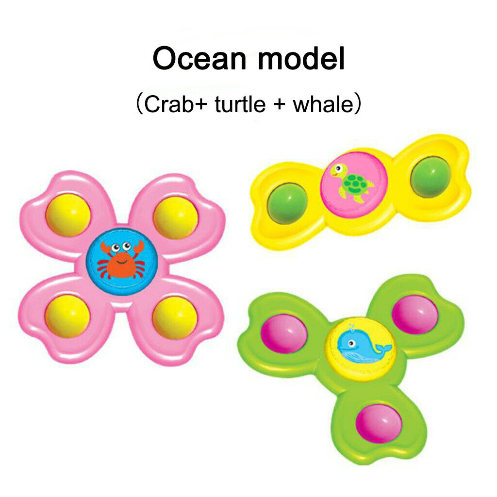 Suction Cup Spinner Toys Focus Stress Reliever For Kids Adults Sea Animal