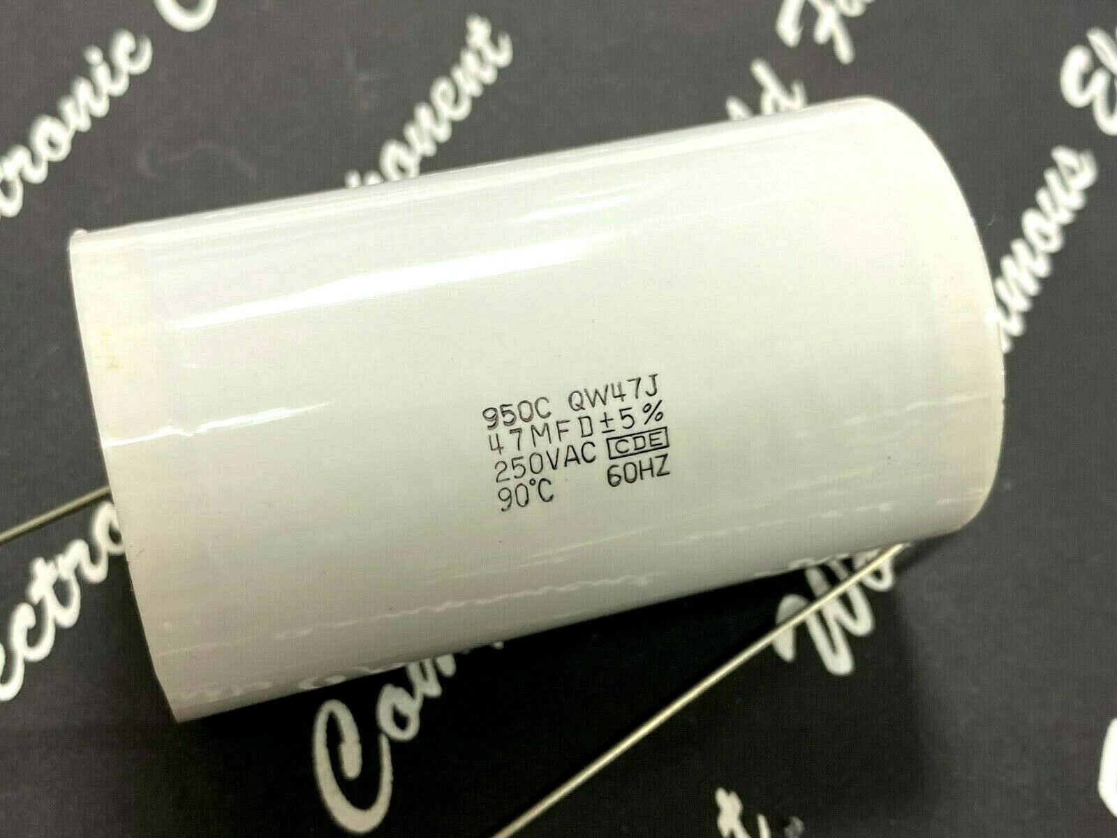 1pcs-CDE 950 47uF 250V(ac) 5% 950CQW47J Polypropylene Axial Film Capacitor