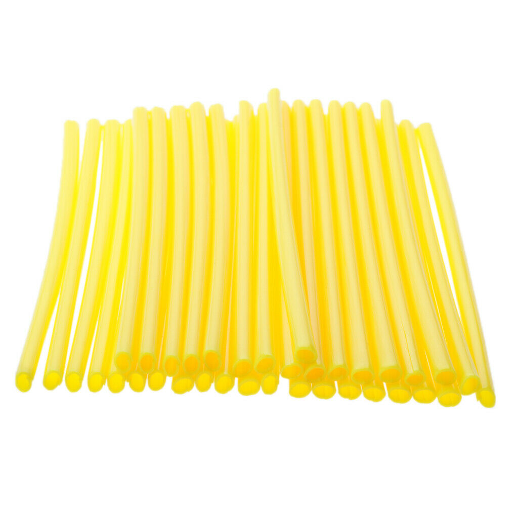 36 Pieces Yellow Motorcycle Wheel Spoke Wraps Covers Wheel Rim for Motocross