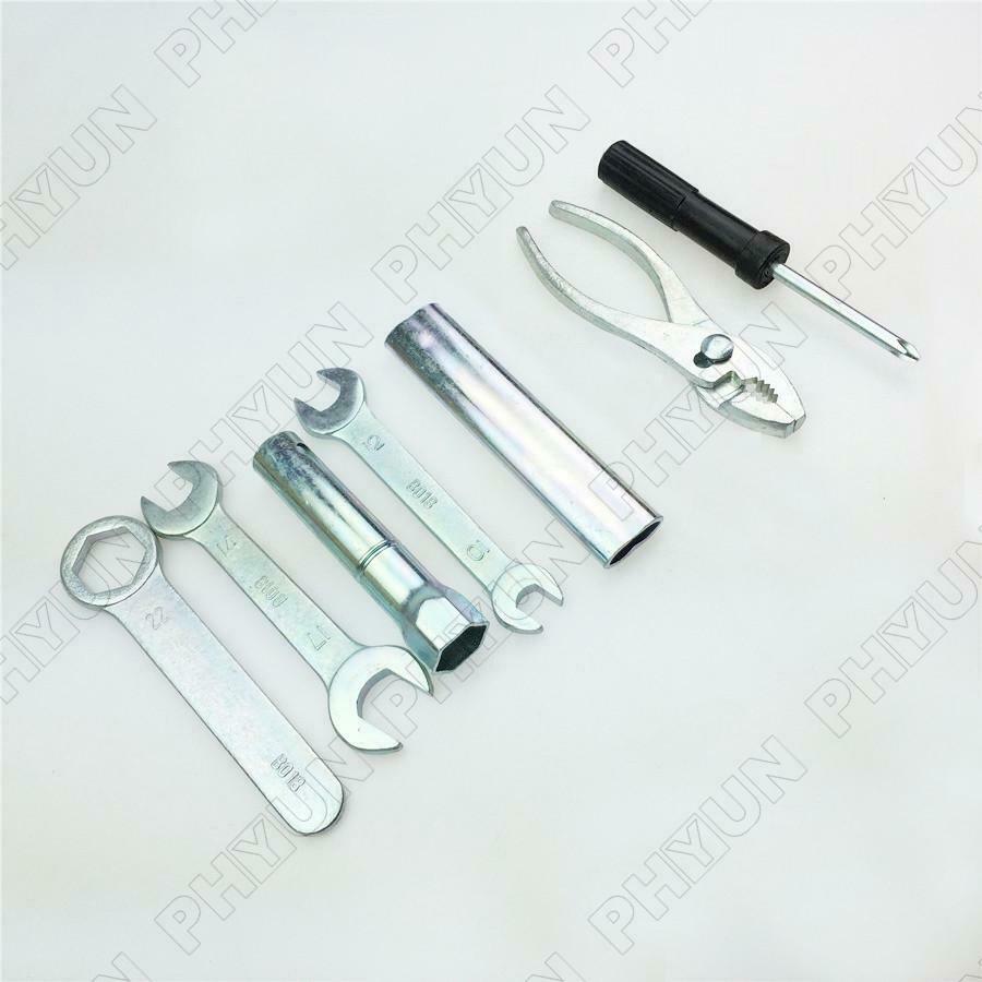 7Pc Motorcycle Repair Spark Plug Spanner Wrench Socket Tool Kit For Suzuki GN250