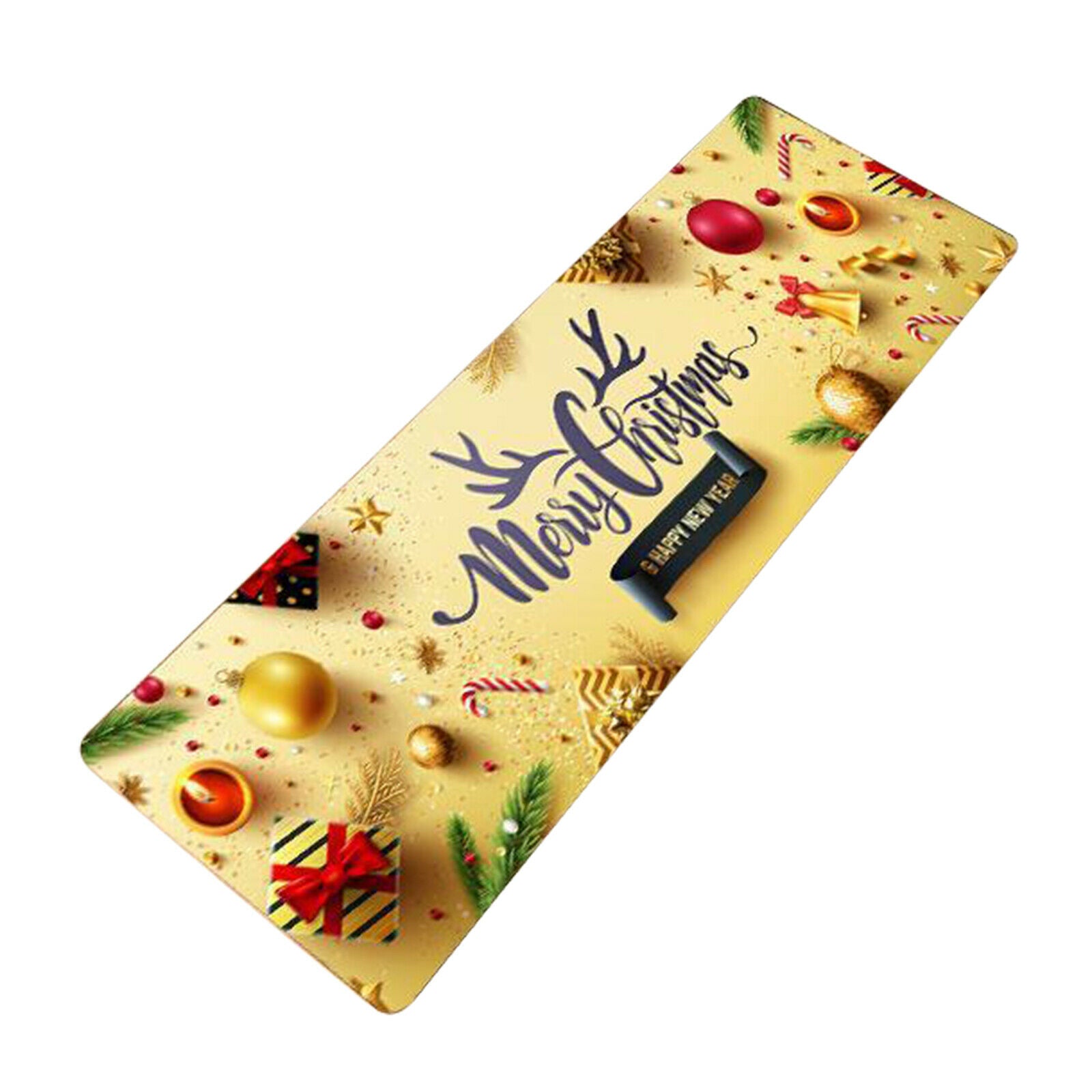 Non-Slip Kitchen Mat Carpet Rug Anti-Oil Carpet Door Bathroom Yellow