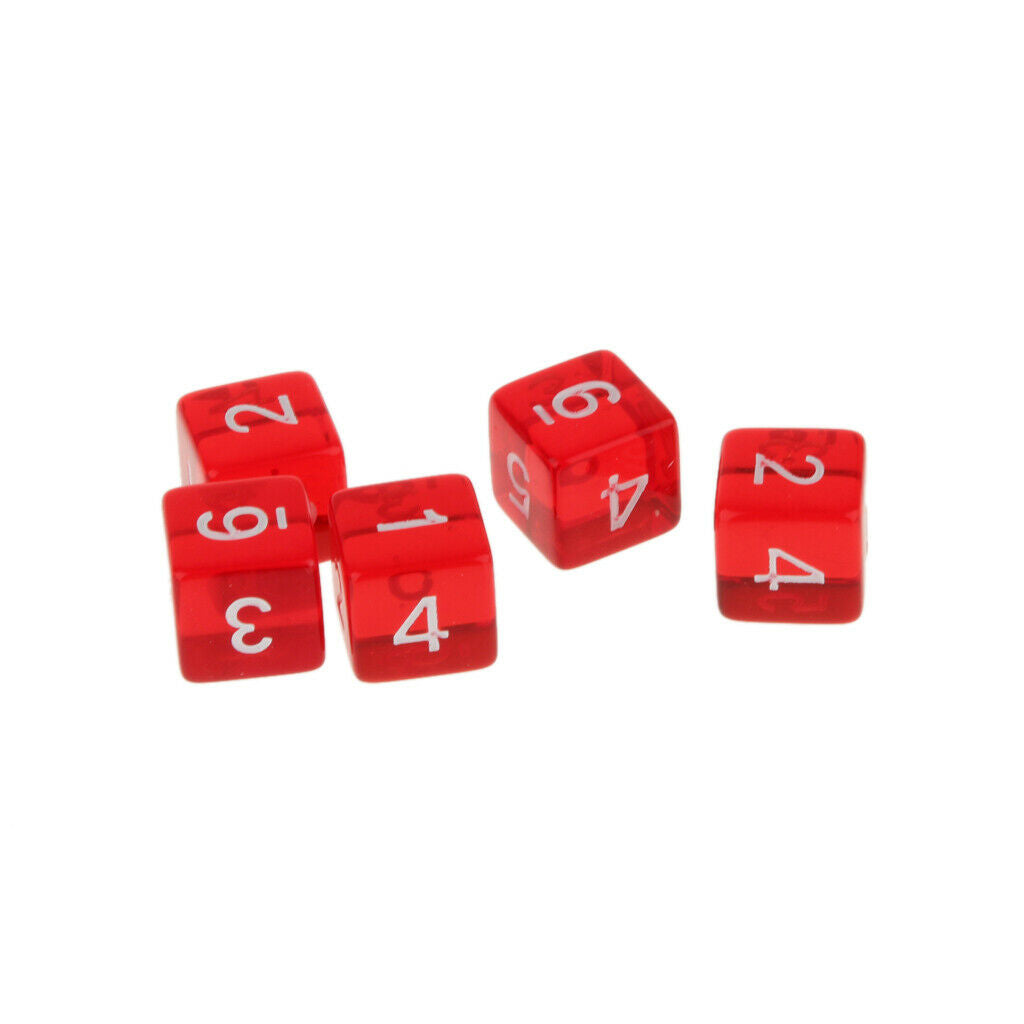 15Pcs Red Polyhedral Dice D4 D6 D8 Die for TRPG Role Play Tabletop Games