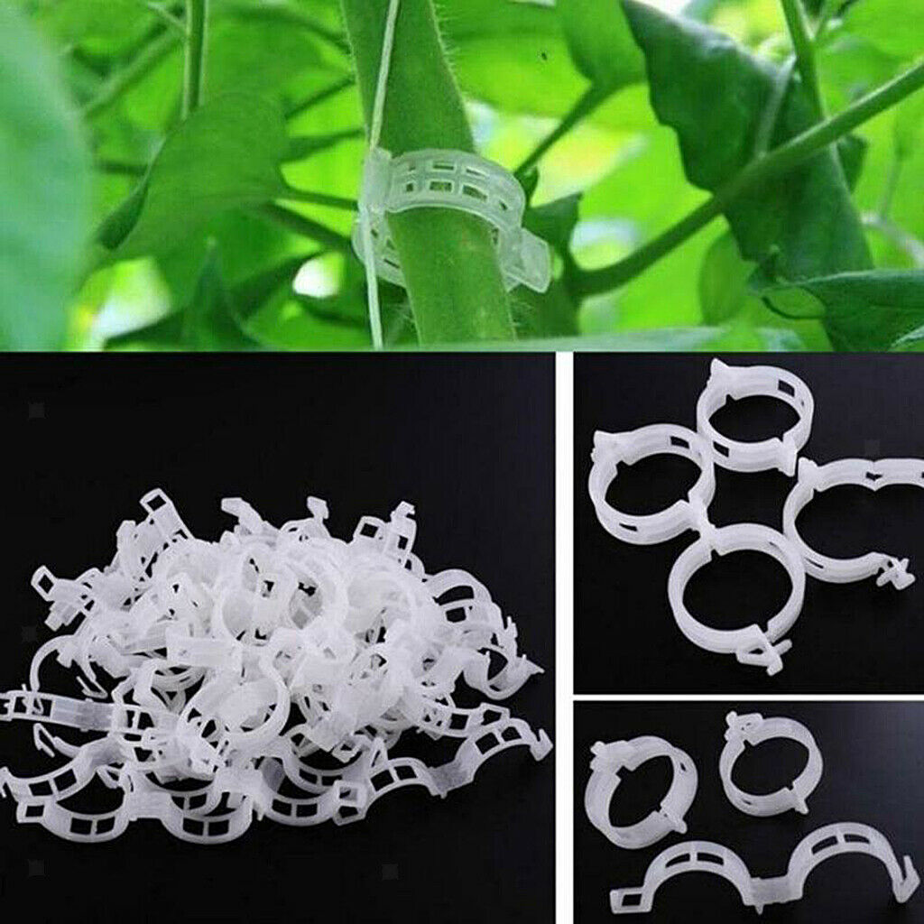 Set of 200 Plant Support Clips Tomato Twine Garden Planting Trellis Clips
