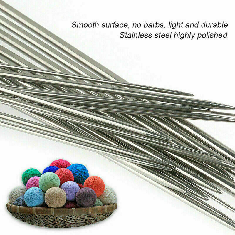 Simple Kit Inox 2-8mm 35cm Couture Outil 22pcs / Set Pointu Tricot Aiguilles