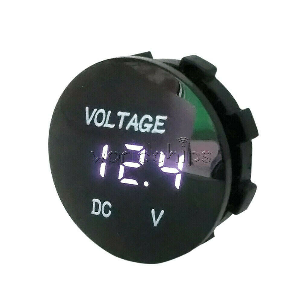 DC 12V-24V White LED Panel Digital Voltage Meter Display Voltmeter for Car