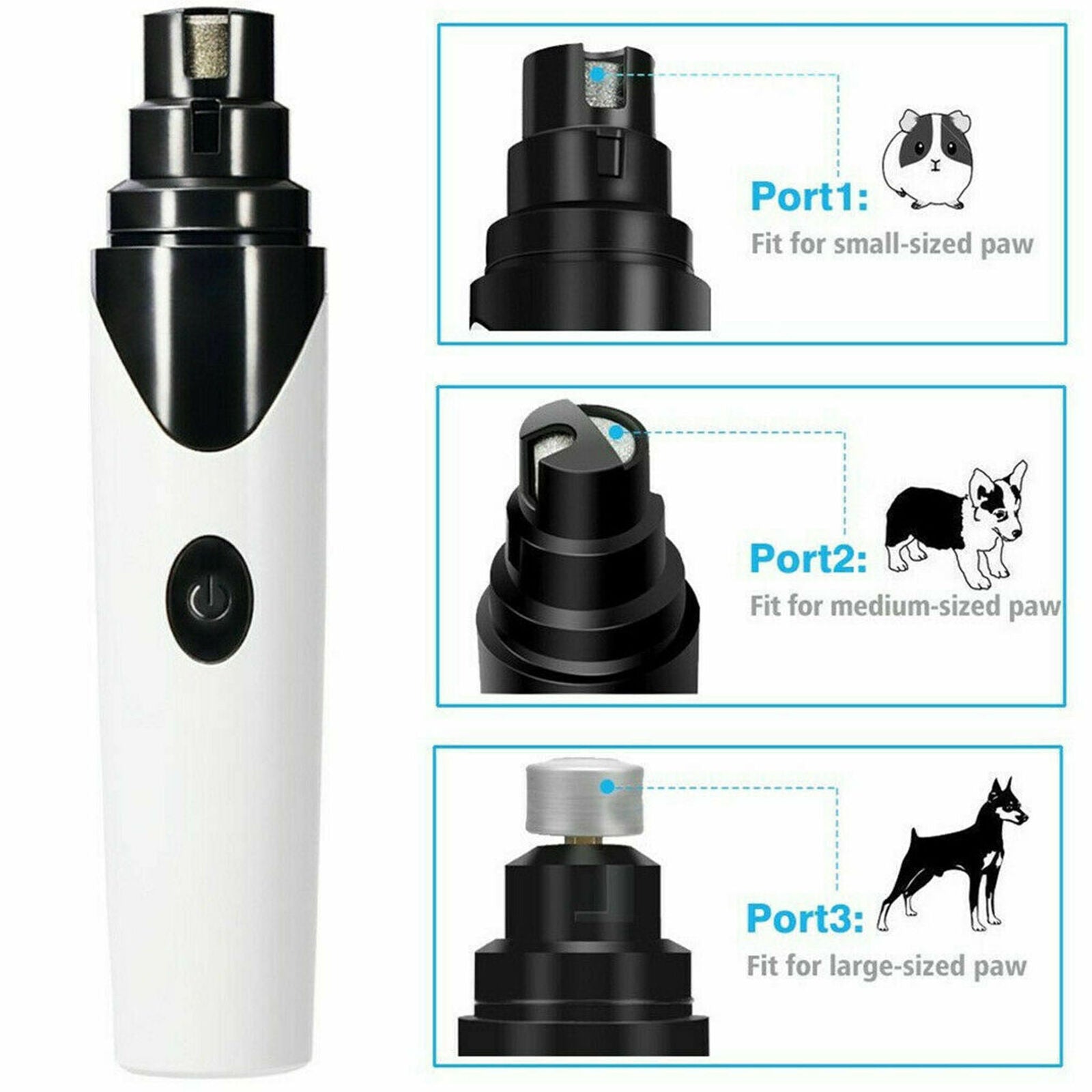 Electric Dog Clippers Nail File Cat Claw Grooming Nail Grinder Pet Trimmer Tool