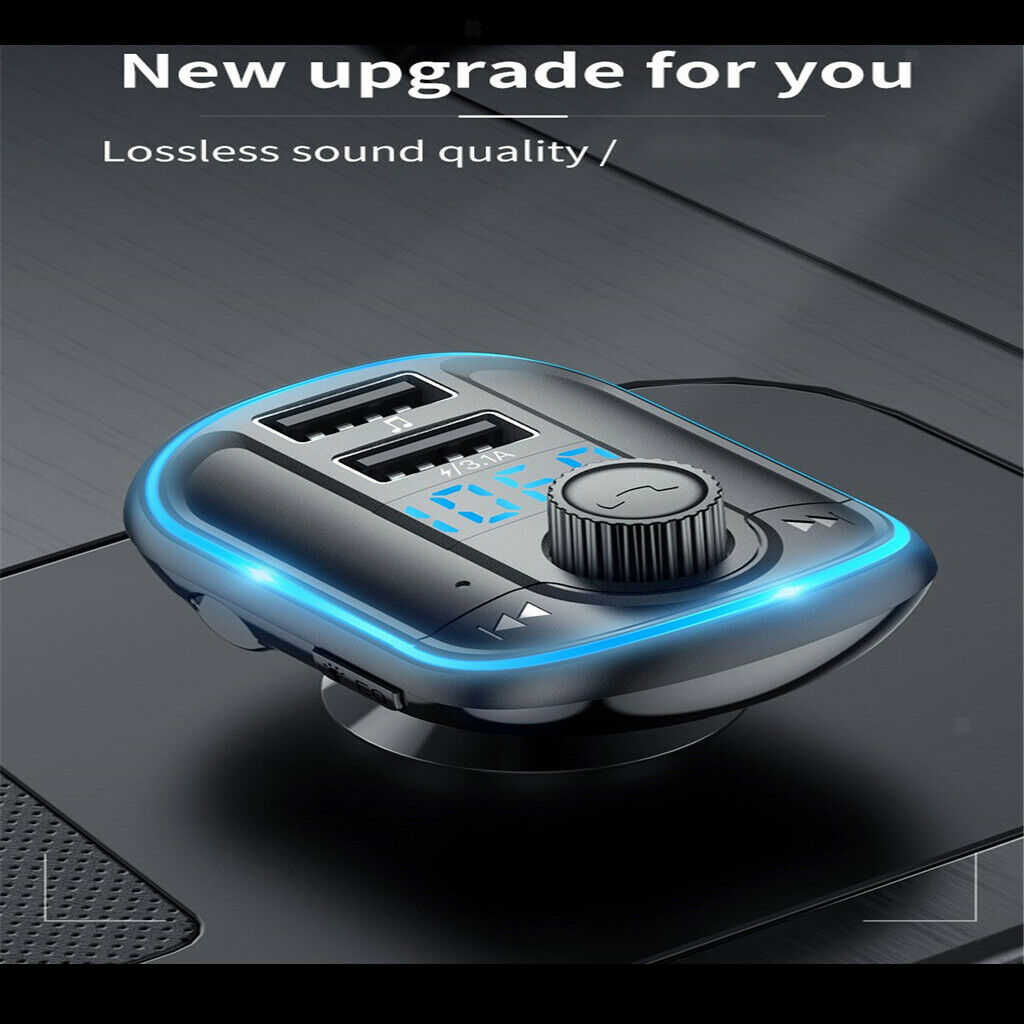 Car Bluetooth Transmitter BT5.0 Wireless Handsfree AUX Radio FM Transmission