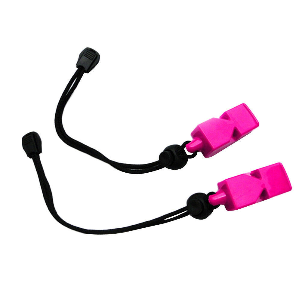 4 Pieces Safety Whistles Marine Whistles with Lanyard for Camping Hiking