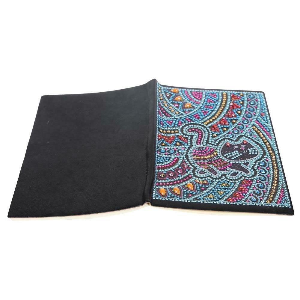 DIY Cat Special Shaped Diamond Painting 50 Pages A5 Notebook Sketchbook @