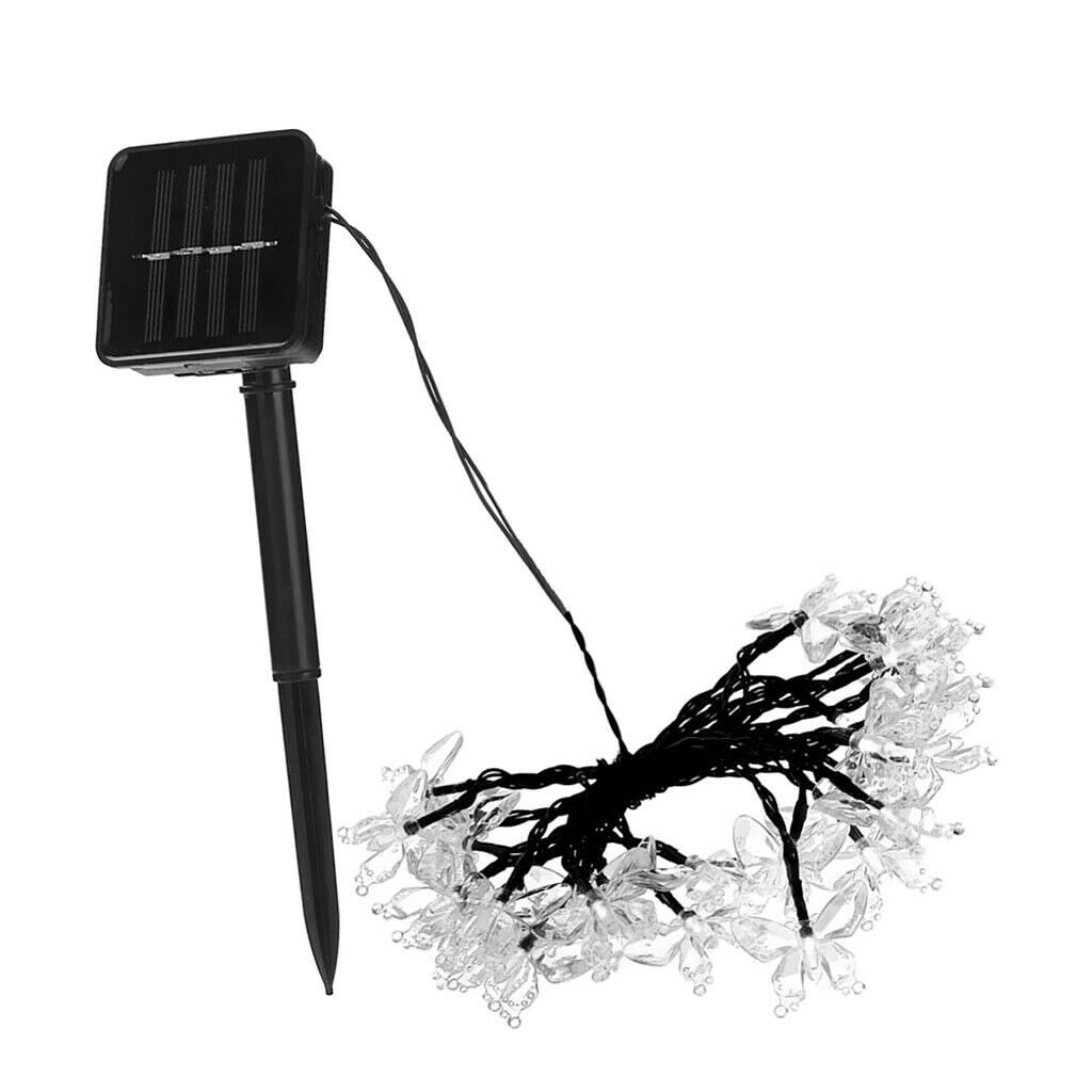 Butterfly Solar String Light 30 LED Christmas Decorative Lighting White