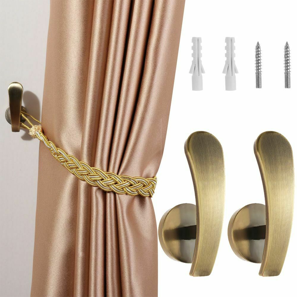 Durable Mounted Metal Hooks Wall Hanger Curtain Holdback Curtain Holder