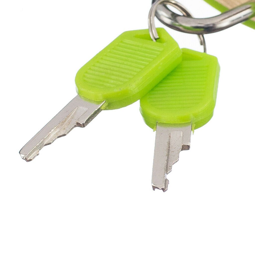 Brass Padlock Mini Locker with Two Keys Luggage Suitcase Bag Locks New Green