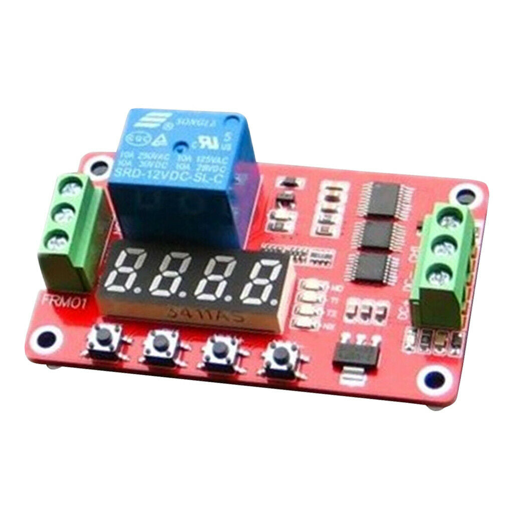 FRM01 12V Multifunction Relay Cycle Timer Module 18 Modes Programmable