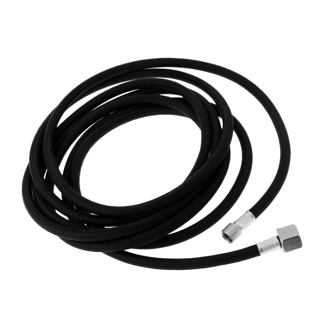 Black Nylon Braided Airbrush Air Hose Adapter Fitting Coupling 1/8" & 1/4"