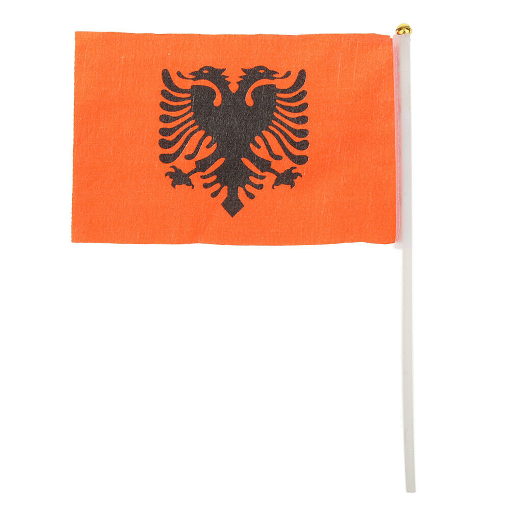 Albania Hand Waving National Country Flag 14 x 21cm Pack of 12