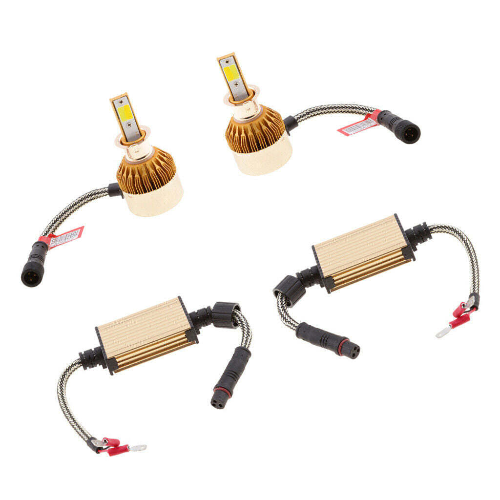 2 Pieces H3 Dual Color Headlight Worklight Fog Light LED Aluminum Lamp