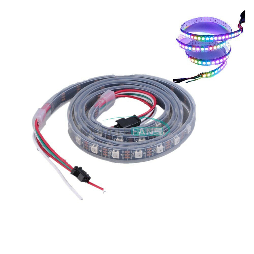 New WS2812B 5050 RGB Strip 1M 60 Leds 60LED Black PCB Individual Addressable 5V