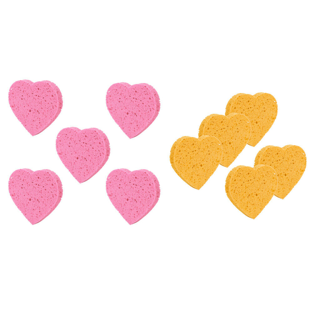 10pcs Exfoliating Facial Cleaning Cellulose Sponge