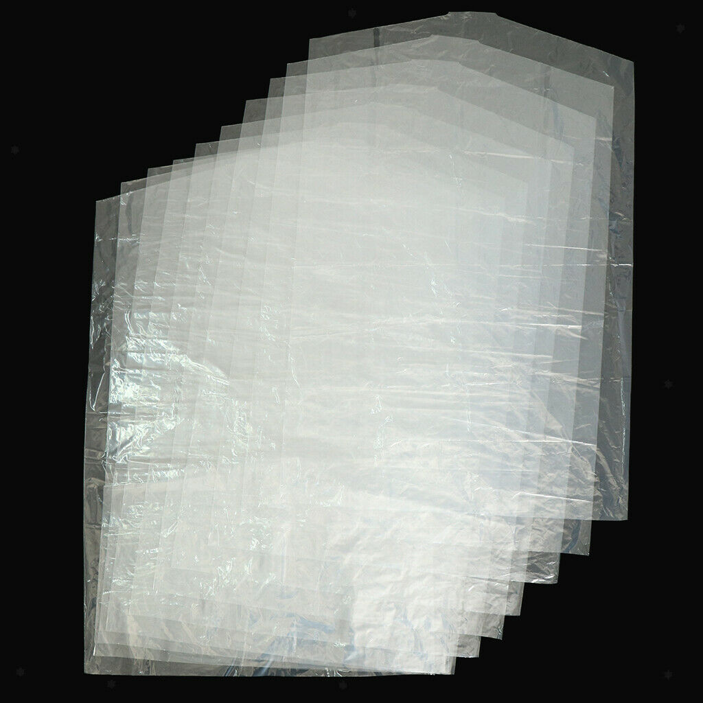 10 Packs Disposable Clear Garment Bags Dry Cleaning Laundrette Polythylene
