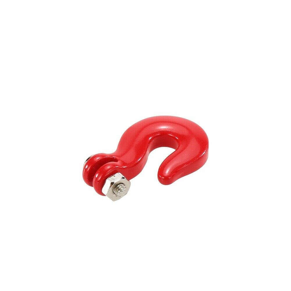 2pcs Metal Tow Hook Tow Pintle Hook Hook Hitch Red For 4WD SCX10 Axial  RC