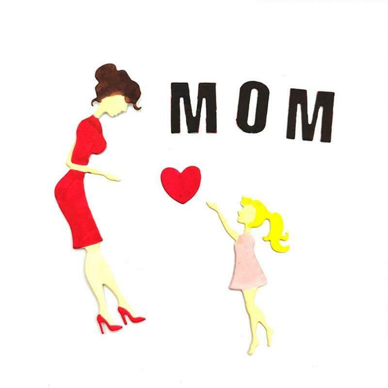 Mother Daughter Metal Cutting Dies Stencil Scrapbooking DIY Album Stamp Paper
