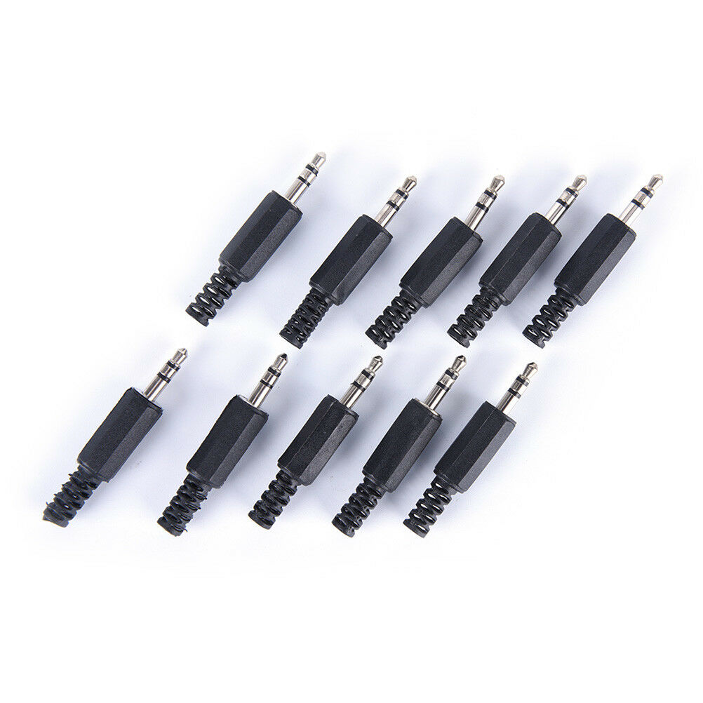 10x/lot 3.5mm audio male plug jack adapter stereo connector headphone H.l8
