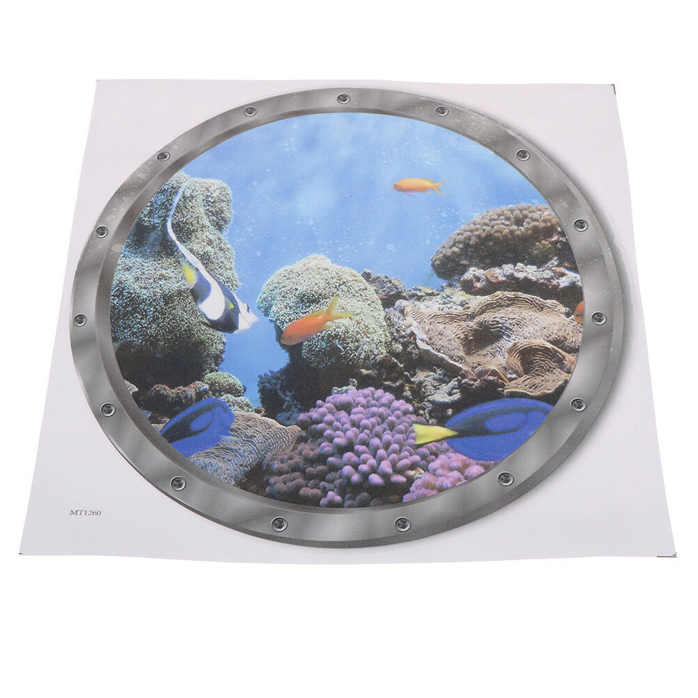 Underwater Fish Wall Stickers for Washing Machine Decor Bathroom Deca.l8