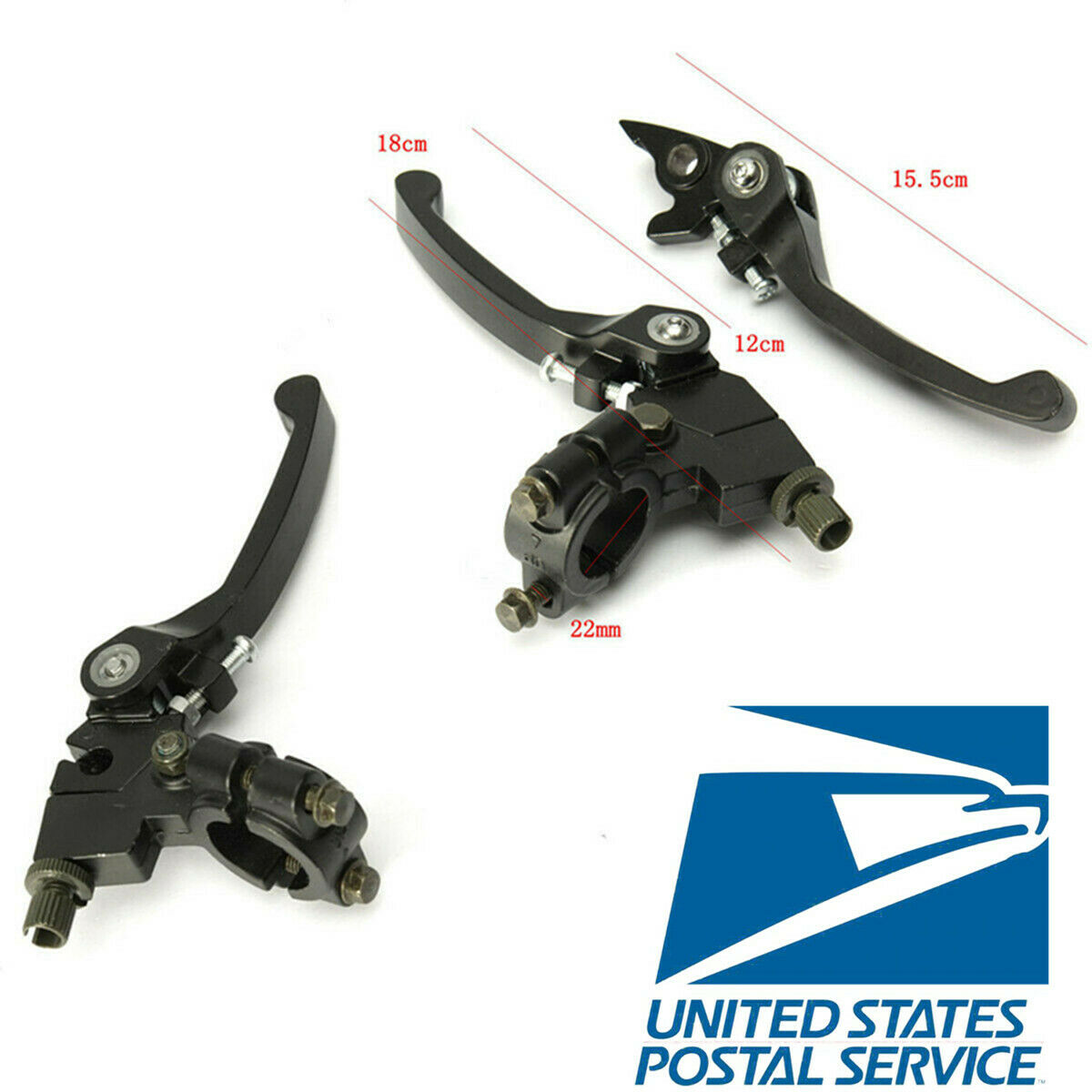 1 Pair Black 7/8 '' Handlebar Clutch & Brake Lever For 125cc 140cc Pit Dirt Bike