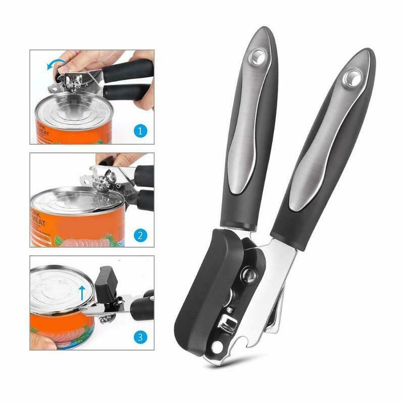 Handheld Bottle Tin Can Opener Kitchen Heavy Duty Jar Remover with Smooth Edges