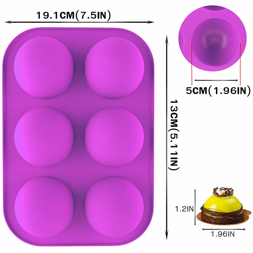 Round Silicone Baking Mold Half Ball Sphere Silicone Cake Chocolate Mold New